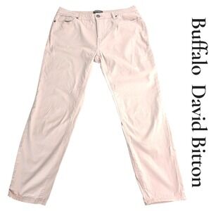 Buffalo David Bitton Pants Womens 8/29 Pink Cotton Stretch Skinny Ankle Grazer